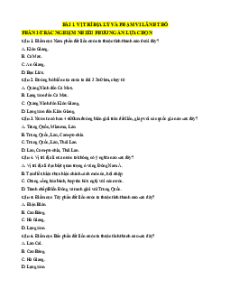 Trắc nghiệm Địa lí 12 Đúng-Sai, Trả lời ngắn sách mới 2024