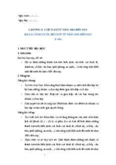 Giáo án Bài 23 Lịch sử 9 Chân trời sáng tạo: Công cuộc Đổi mới từ năm 1991 đến nay