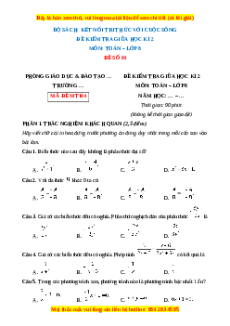 Đề thi giữa kì 2 Toán 8 Kết nối tri thức (Đề 4)