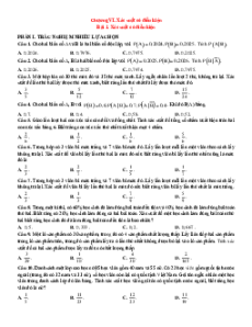 Trắc nghiệm Toán 12 Chân trời sáng tạo Chương 6 (có đúng sai, trả lời ngắn)
