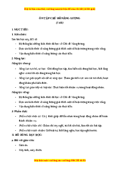 Giáo án Khoa học lớp 4 (Cánh diều): Ôn tập chủ đề năng lượng