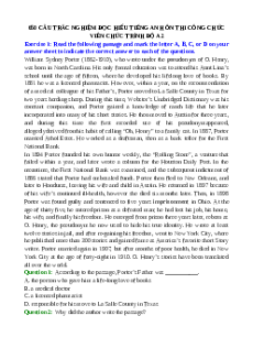 Tài liệu 650 câu đọc hiểu tiếng Anh ôn thi viên chức