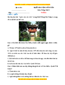 Bài tập cuối tuần Tiếng việt 5 Tuần 2 (có lời giải)
