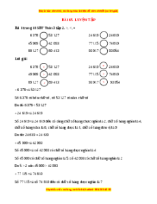 VBT Toán lớp 3 Bài 65 (Cánh diều): Luyện tập