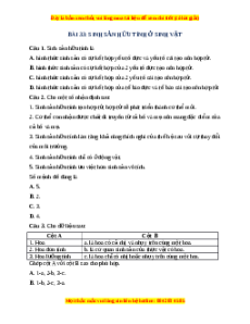 Trắc nghiệm Sinh sản hữu tính ở sinh vật KHTN 7 Cánh diều