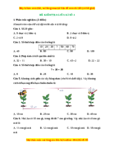Đề thi giữa kì 2 Toán lớp 1 Kết nối tri thức - Đề 4