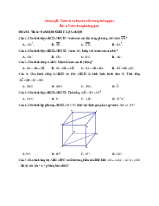 Trắc nghiệm Toán 12 KNTT Chương 2 (có đúng sai, trả lời ngắn)
