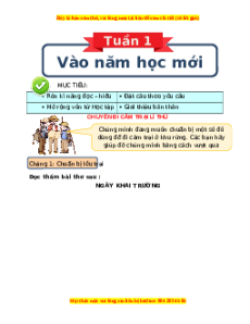 Bài tập cuối tuần Tiếng việt lớp 3 Tuần 1 Chân trời sáng tạo (có lời giải)