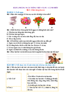 Bài tập hàng ngày Tiếng việt lớp 4 Cánh diều