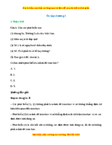 Trắc nghiệm Bài tập cuối chương 1 Toán 10 Cánh diều