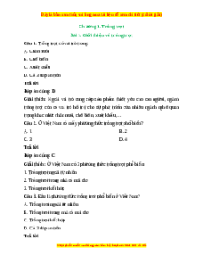 Trắc nghiệm Công nghệ 7 Bài 1 Kết nối tri thức: Giới thiệu về trồng trọt