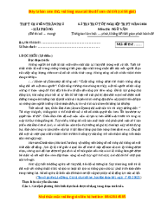 Đề thi thử tốt nghiệp Ngữ Văn trường THPT Chuyên Trần Phú - Hải Phòng lần 2 năm 2024