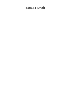 (Ôn thi Viên chức Mầm non) Giáo án cho trẻ 4-5 tuổi