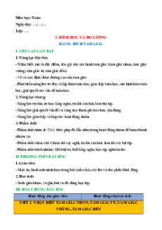 Giáo án Toán lớp 5 Cánh diều Học kì 2