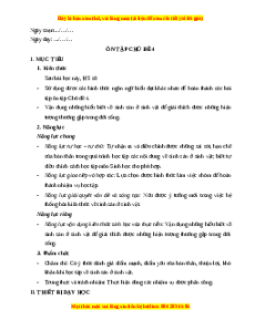 Giáo án Ôn tập chủ đề 4 Sinh học 11 Cánh diều