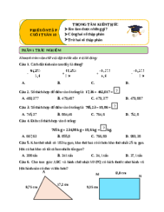 Bài tập cuối tuần Toán lớp 5 Chân trời sáng tạo Tuần 10