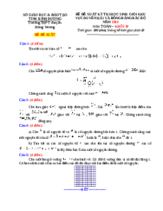 Đề thi HSG Toán 10 Trường THPT Chuyên Hùng Vương - Bình Dương