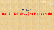 Giáo án Powerpoint Bài 3: Kể chuyện: Hai con dê Tiếng việt lớp 1 Cánh diều