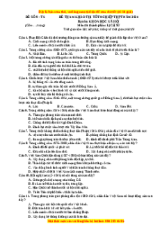Đề Tốt nghiệp Lịch sử 2024 theo đề tham khảo (Đề 9)