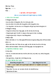 Giáo án Làm tròn số thập phân Toán lớp 5 Kết nối tri thức