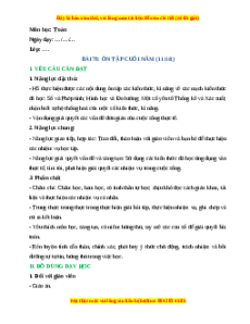 Giáo án Ôn tập cuối năm Toán lớp 4 Chân trời sáng tạo