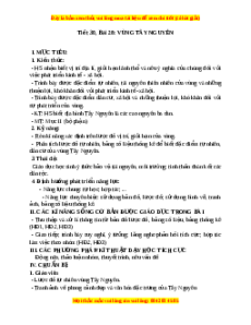 Giáo án Bài 28 Địa lí 9: Vùng Tây Nguyên