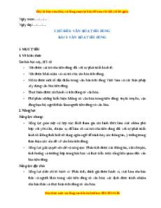 Giáo án Bài 9 KTPL 11 Cánh diều: Văn hóa tiêu dùng