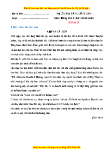 Bài tập cuối tuần Tiếng việt lớp 2 Tuần 28 Kết nối tri thức (có lời giải)