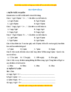 Bài tập cuối tuần Toán 5 Tuần 26 (có lời giải)