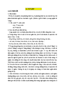 Bài tập Từ láy lớp 7 (có đáp án)
