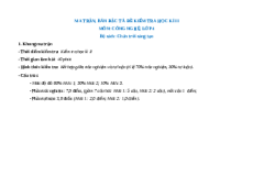 Đề thi cuối kì 2 Công nghệ lớp 4 Chân trời sáng tạo (Đề 1)