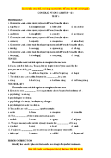 Trắc nghiệm Consolidation 3 Tiếng Anh 12 - Mai Lan Hương