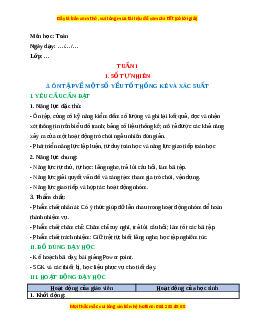 Giáo án Ôn tập về một số yếu tố thống kê và xác suất Toán lớp 4 Cánh diều