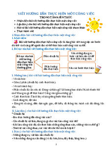 Chuyên đề Viết hướng dẫn thực hiện một công việc lớp 4