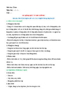 Giáo án Ôn tập về số thập phân và các phép tính với số thập phân Toán lớp 5 Cánh diều