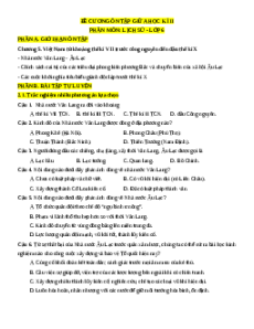 Đề cương ôn tập Giữa kì 2 Lịch sử 6 cấu trúc mới (dùng chung cả 3 sách)