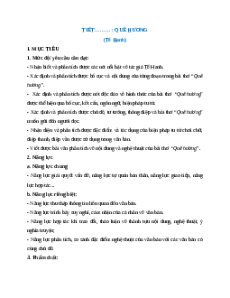 Giáo án Quê hương Ngữ Văn 9 Chân trời sáng tạo