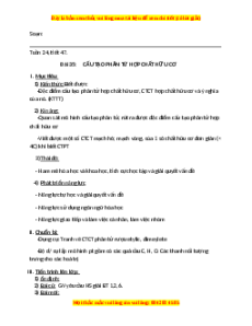 Giáo án Cấu tạo phân tử hợp chất hữu cơ Hóa học 9