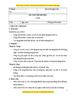 Giáo án Khoa học lớp 4 (Cánh diều): Ôn tập chủ đề Nấm