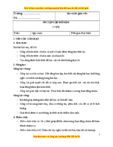 Giáo án Khoa học lớp 4 (Cánh diều): Ôn tập chủ đề Nấm