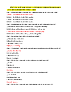 Trắc nghiệm Bài 7 Kinh tế pháp luật 10 Đúng-Sai, Trả lời ngắn: Sản xuất kinh doanh và các mô hình