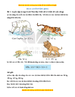 Giải Sgk Toán lớp 3 Bài 8: Luyện tập chung (Kết nối tri thức)