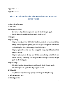 Giáo án Chủ đề C1 Bài 2 Tin học lớp 5 Cánh diều: Thực hành tìm kiếm và chọn thông tin