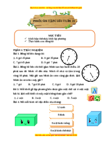 Bài tập cuối tuần Toán lớp 3 Tuần 23 Cánh diều (có lời giải)
