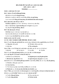 Đề cương Giữa kì 1 GDCD 7 Cánh diều (có lời giải)