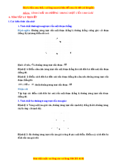 Chuyên đề Đường trung trực của một đoạn thẳng Toán 7 Cánh diều