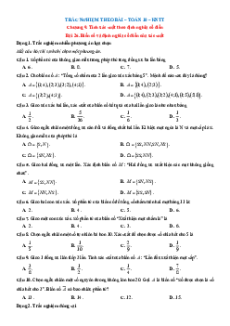 Trắc nghiệm Toán 10 KNTT Chương 9 (có đúng sai, trả lời ngắn)