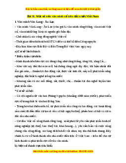 Lý thuyết Lịch sử 10 Kết nối tri thức Bài 11: Một số nền văn minh cổ trên đất nước Việt Nam