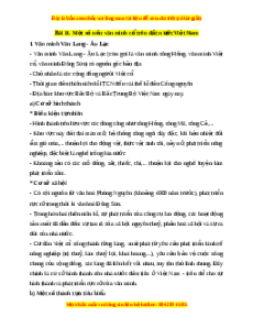Lý thuyết Lịch sử 10 Kết nối tri thức Bài 11: Một số nền văn minh cổ trên đất nước Việt Nam