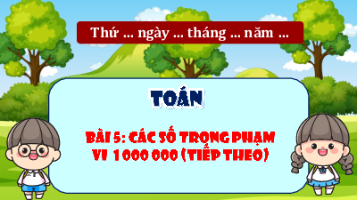 Giáo án Powerpoint Các số trong phạm vi 1 000 000 Toán lớp 4 Cánh diều